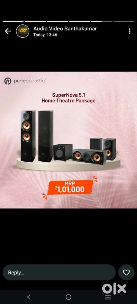 PURE ACOUSTIC HT 800 HOME THEATER 5.1 AT AT AUDIO VIDEO