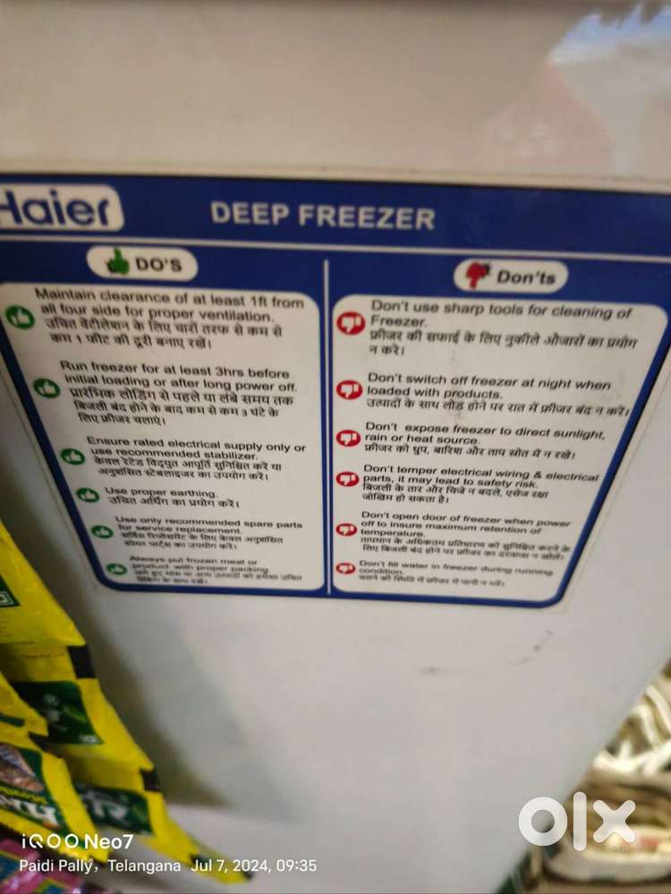 Haier freezer
