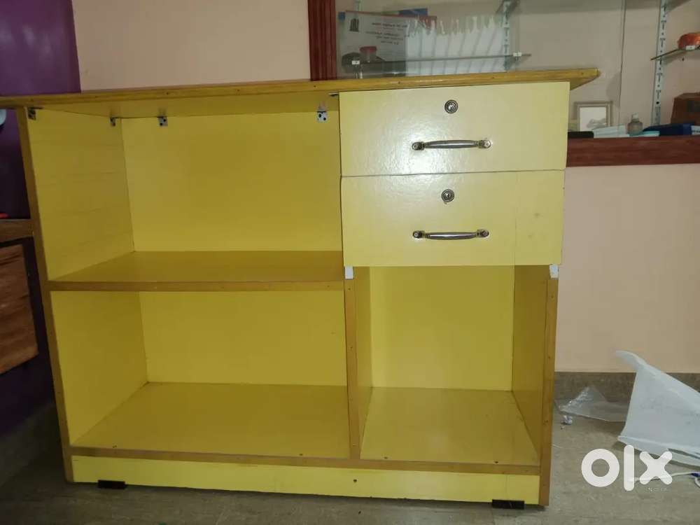 Cash teble and cupboard
