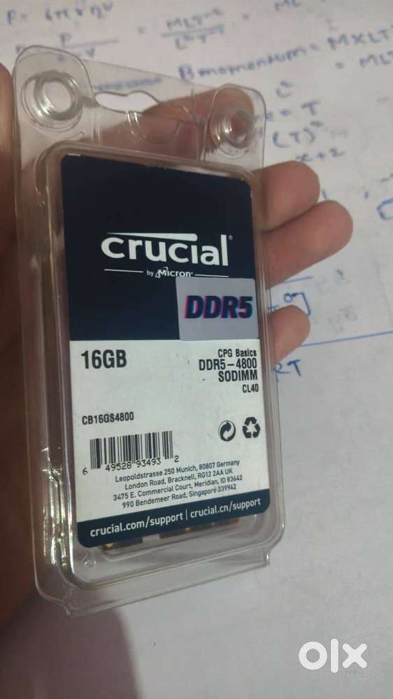Crucial 16GB LAPTOP RAM 4800 MHZ , FULLY WORKING CONDITION