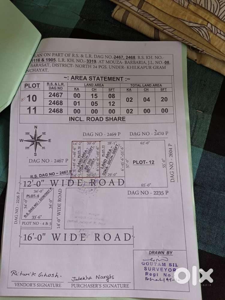 Sell of Land at Barbariya Barasat