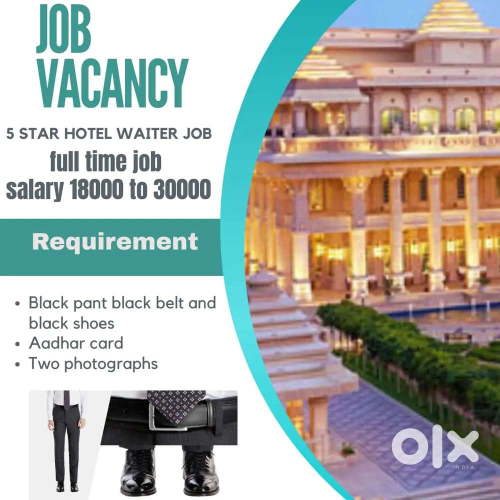 5 star hotel waiter job