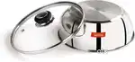 New Sumèet Stainless Steel Kadhai with Glass Lid
