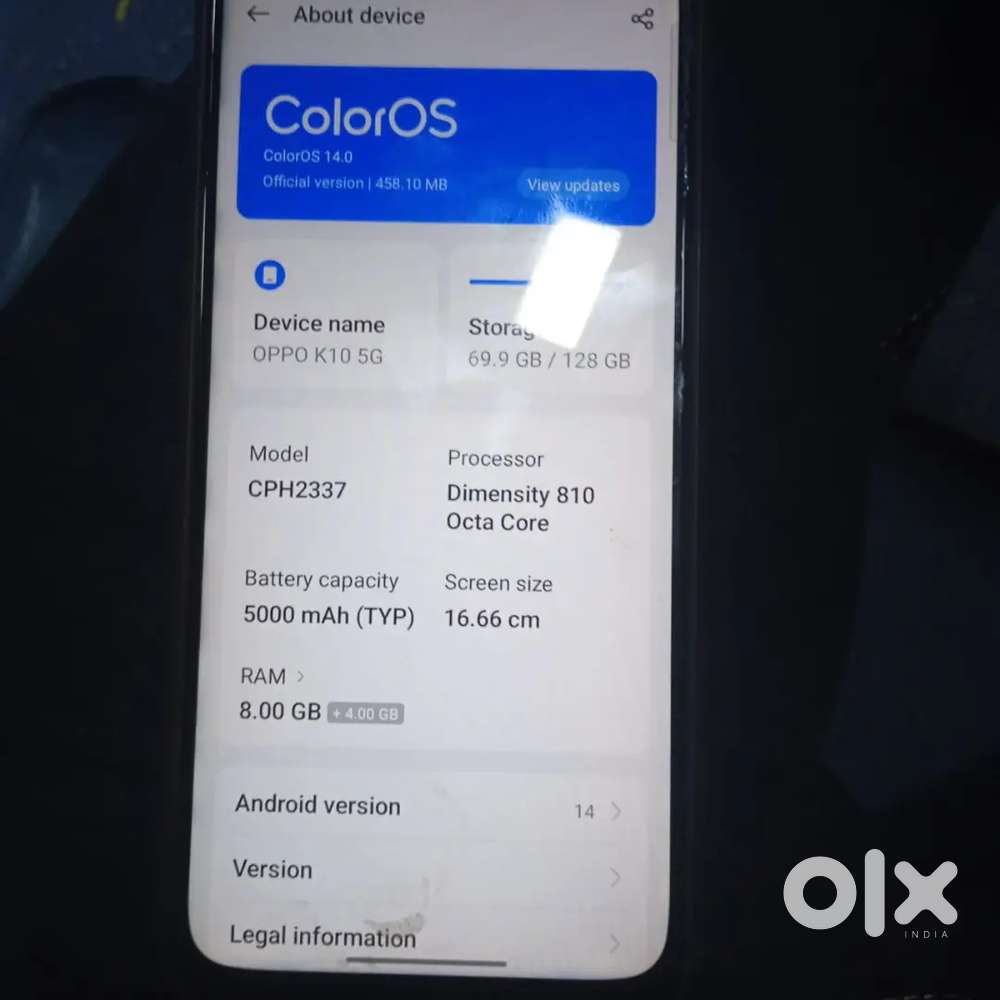 Oppo k10 5G 8GB 128GB