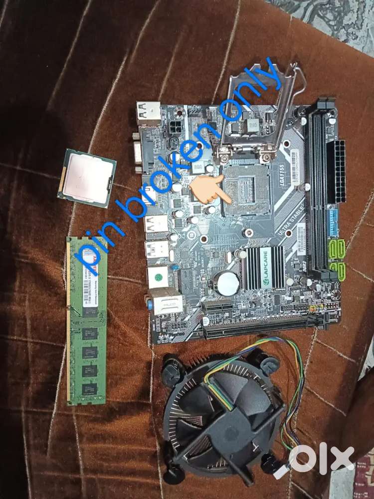8gb ddr3 ram cpu fan processor i5 2nd gen motherboard