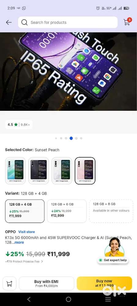 OPPO K13X 5G 4/6 128gb both colours