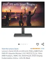 Lenovo L-Series L24i-30 60.45 cm (24 inch) 1920 x 1080 Pixels FHD IPS