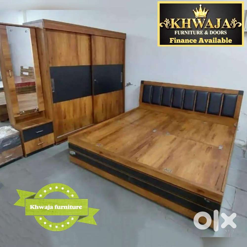 Khwaja furniture.New Luxury Bedroom set. Bajaj finance available