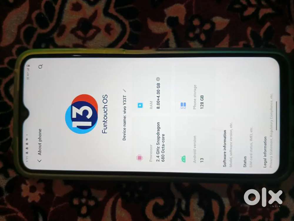 VIVO Y33T 8 GB RAM