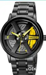 Men's Spinning Car Wheels Rolling Creative Fashion Watches for Men