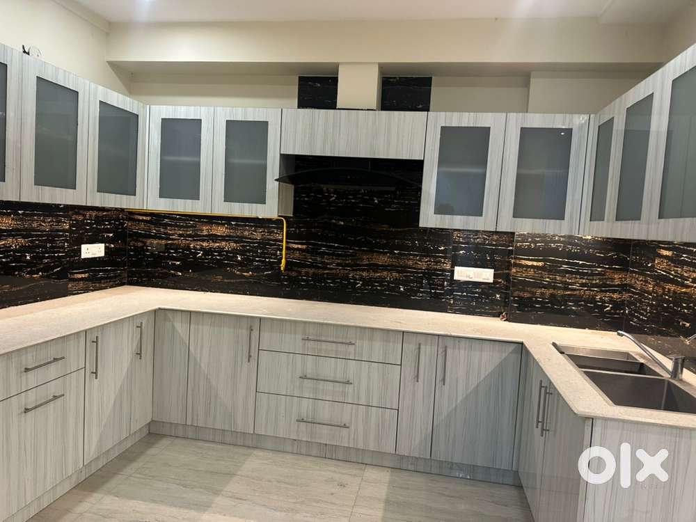 Three bhk semfurnished flat for sale