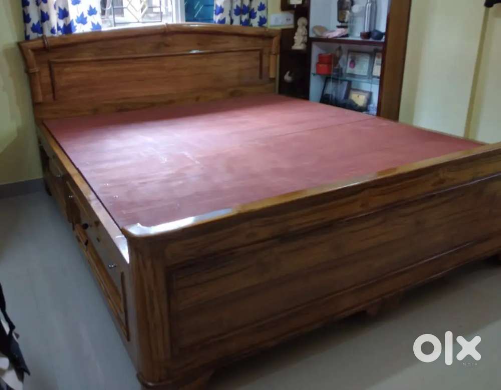 Brand New Segun wood box bed queen size--36000 onwards