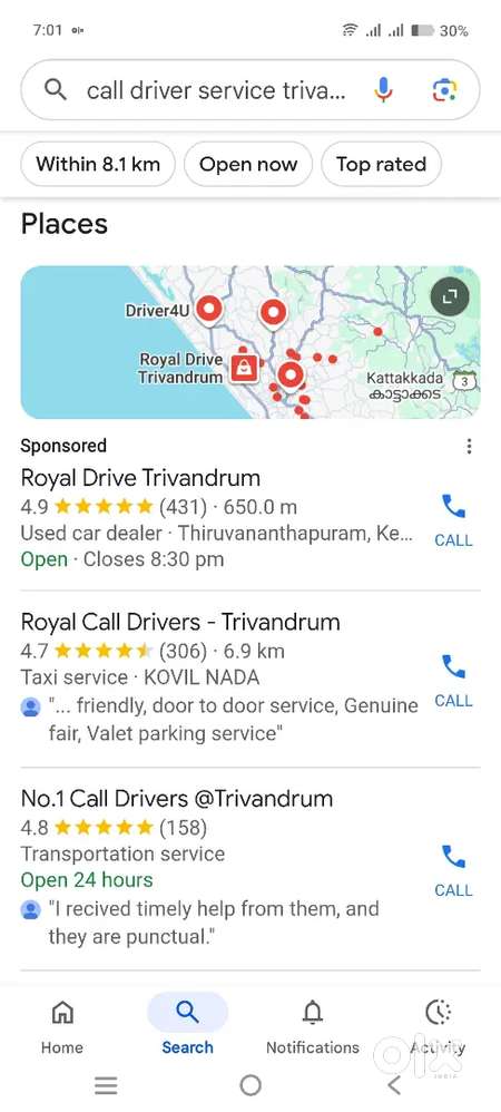 We needed call drivers full time and part time