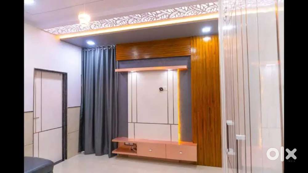 1/3 बीऐचके फलेट में डेकोरेटिव फर्नीचर कलरकाम पीओपी बना देंगे‌