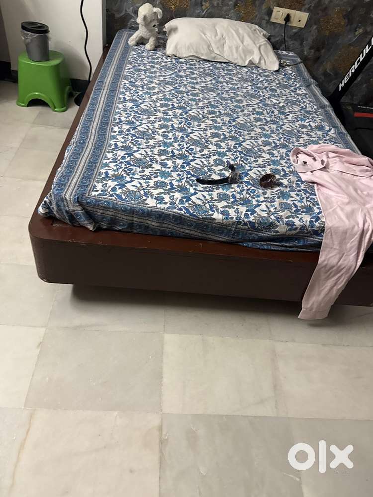 Two single beds and one double bed