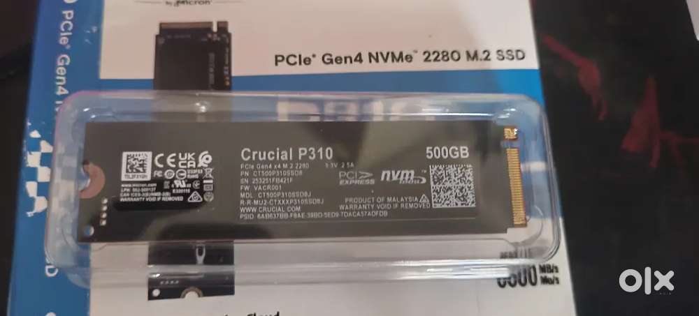 Crucial P310 500GB 2280 PCIe Gen4 3D NAND NVMe M.2 SSD