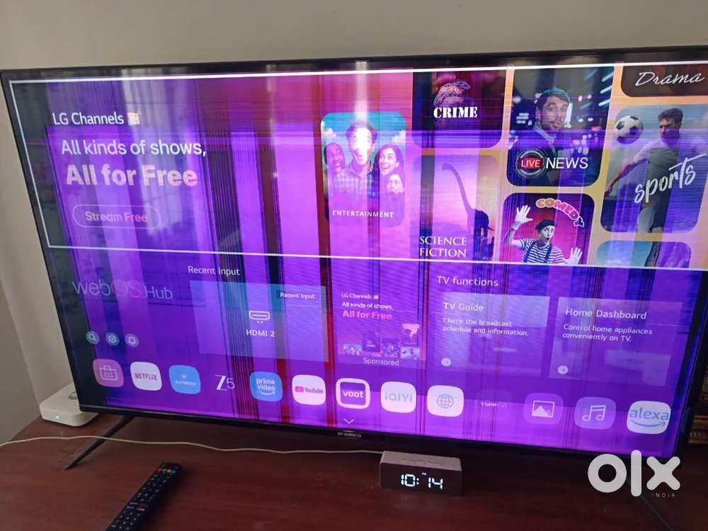 Used 50 inch 4k UHD TV/Web OS/ needs PANEL replacement