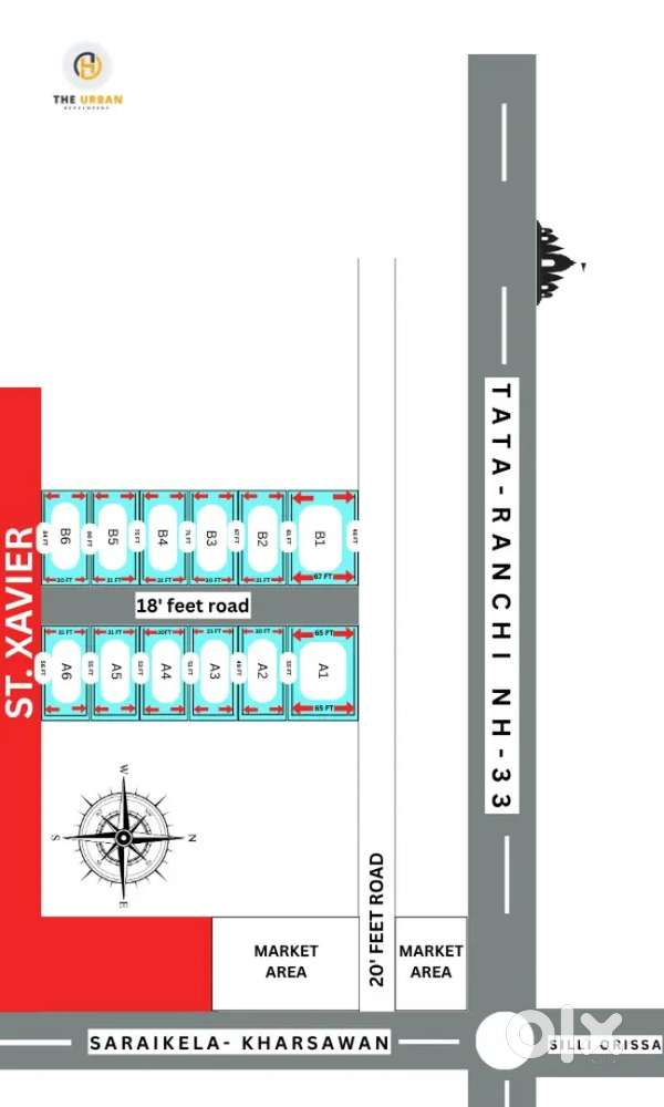 Tata ranchi highway on road commercial land. Cnt free, registry land