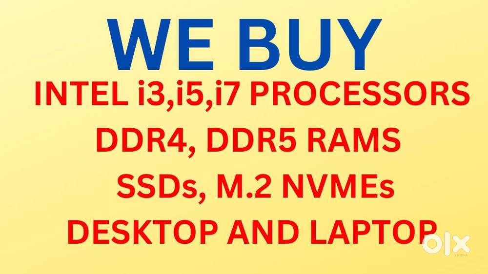 Processors, Rams. Ssds. We. Buying