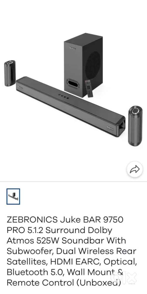 Zebronics 9750 pro Dolby atmos soundbar