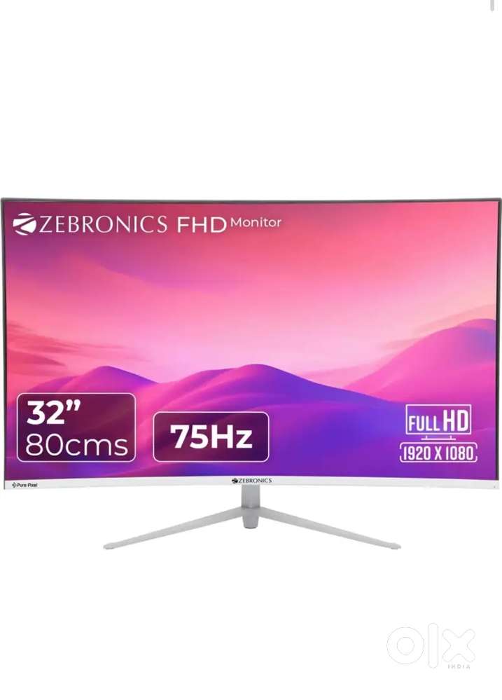 15 days old 3 year warranty zebronic 32 inch curve monitor