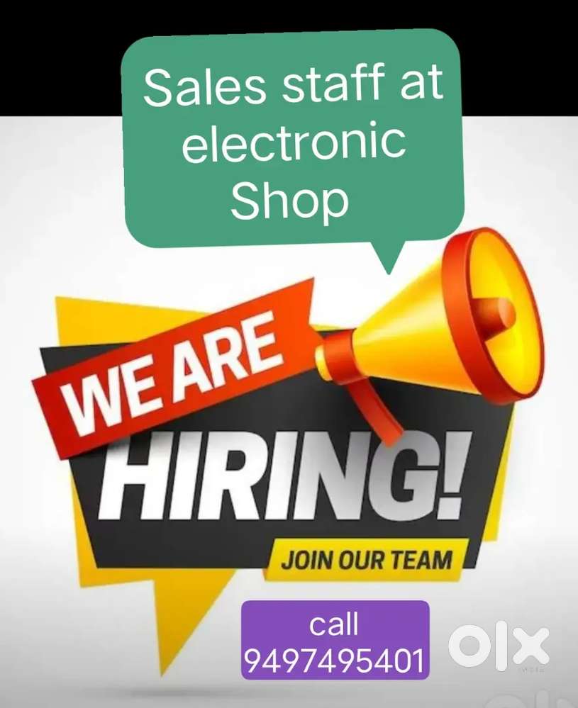 Sales staff at electronic Shop, ernakulam