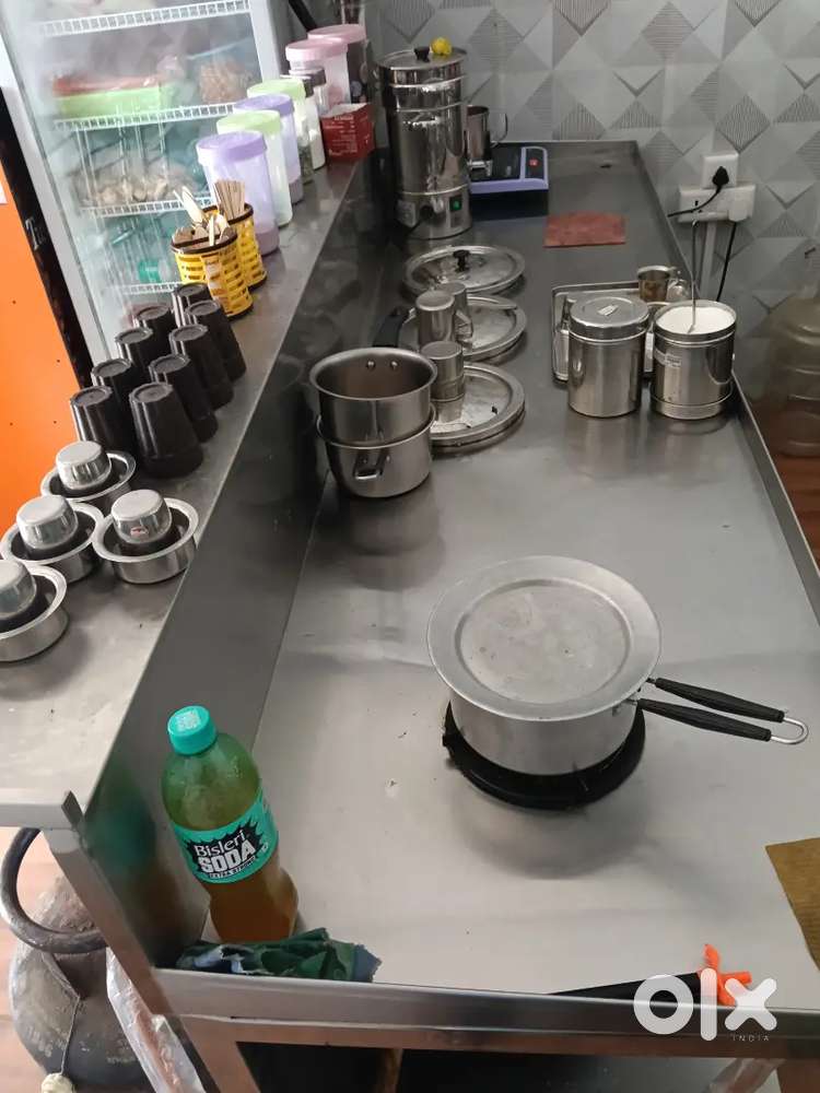 Tea making Table, puff display