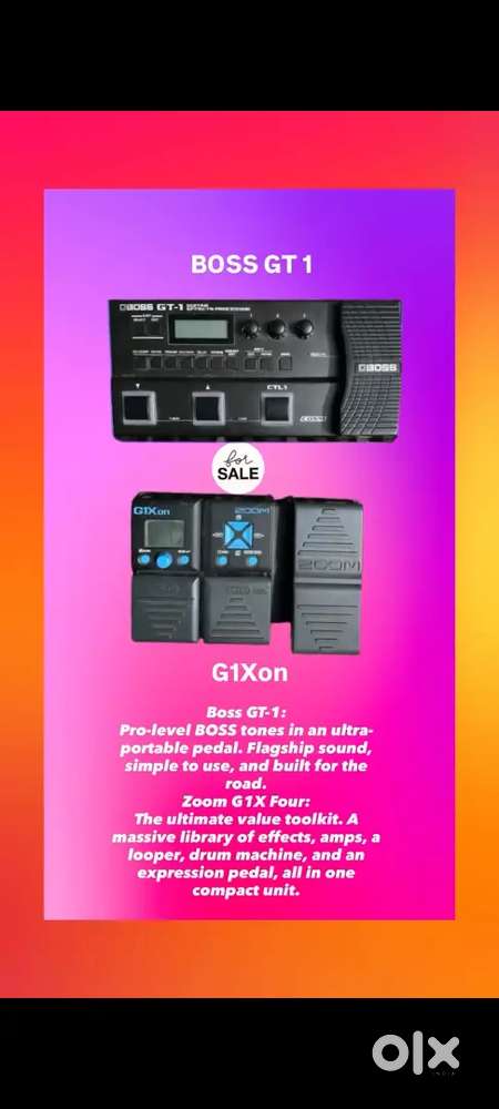 Boss GT 1 & Zoom G1Xon combo - Guitar Processors