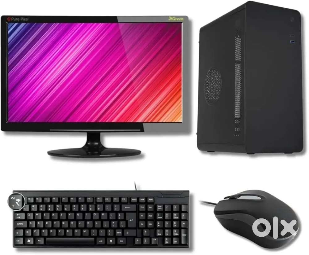 Computer cpu and monitor