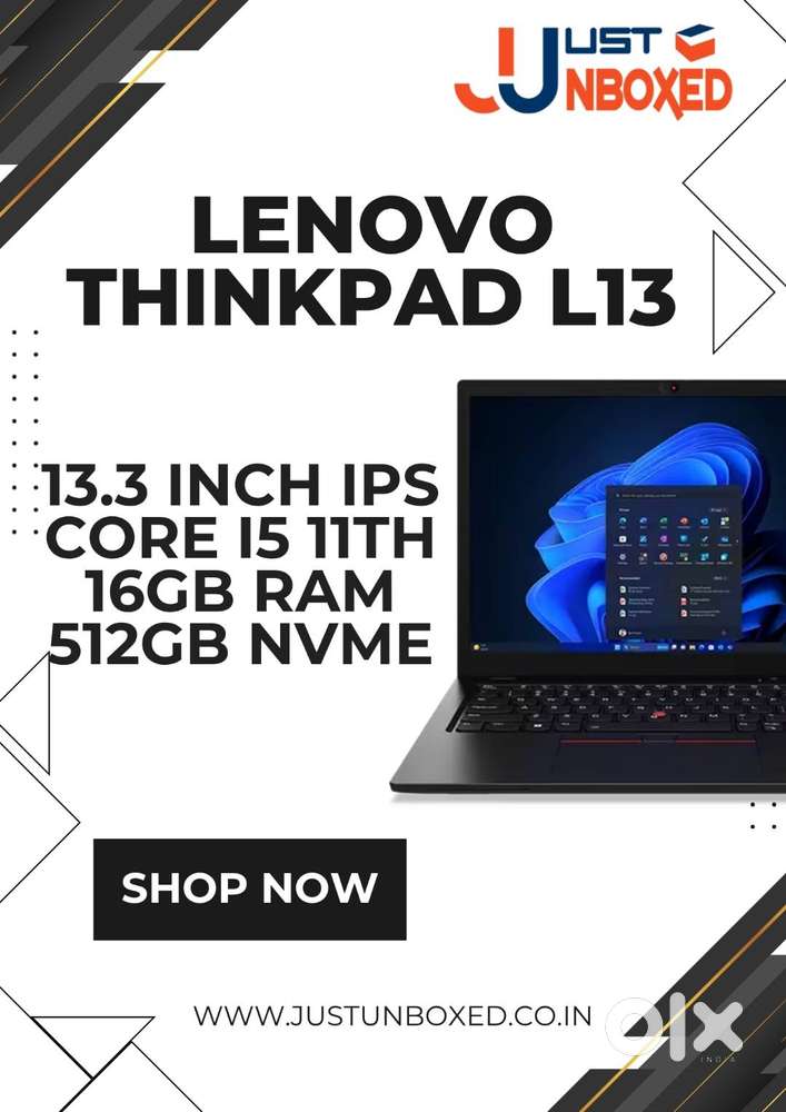 Lenovo ThinkPad L13 i5 11th Gen  16GB RAM  512GB NVMe  13.3 IPS