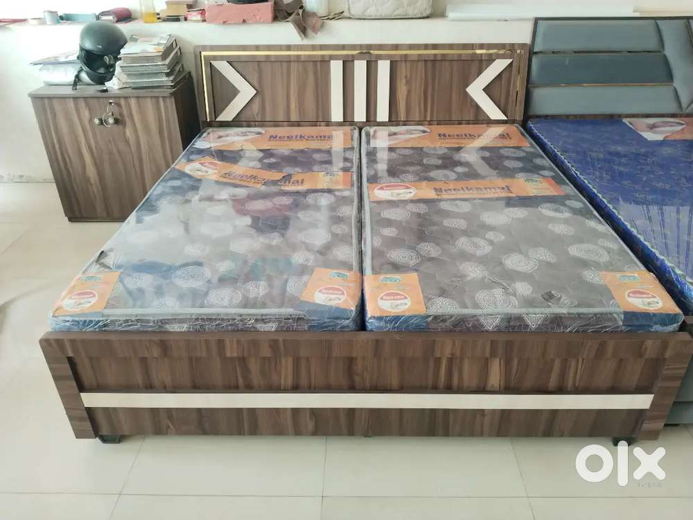 Saturday Best deal buy new double bed with box 7390 emi available