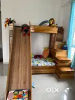 Wooden Slide bunk bed