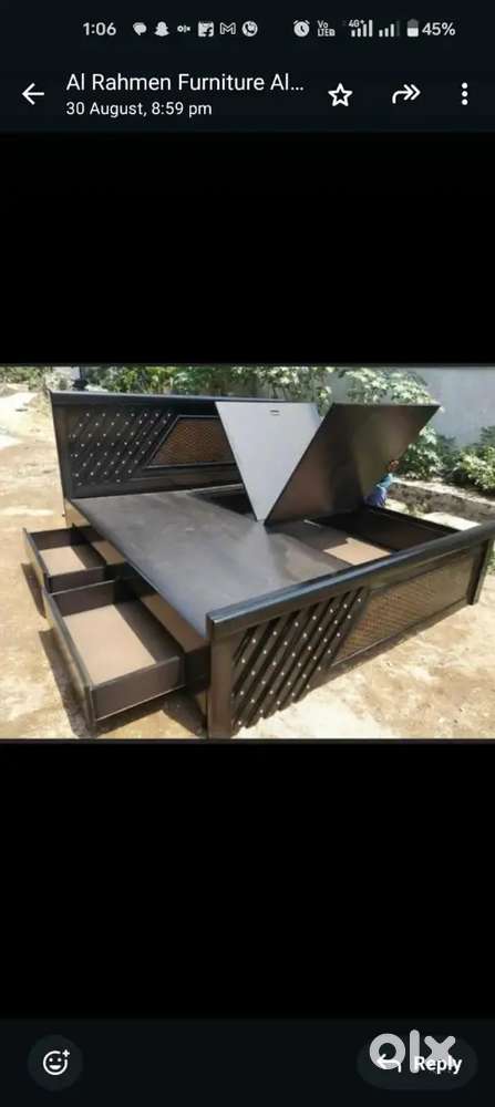 Queen size Bed with storage will make new not old