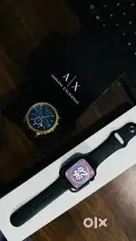 Apple watch Series 7 and Armani exchange watch