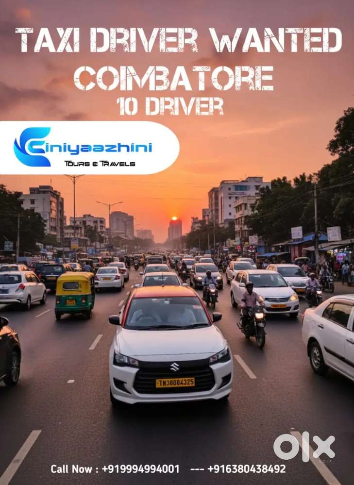 Red taxi driver wanted coimbatore