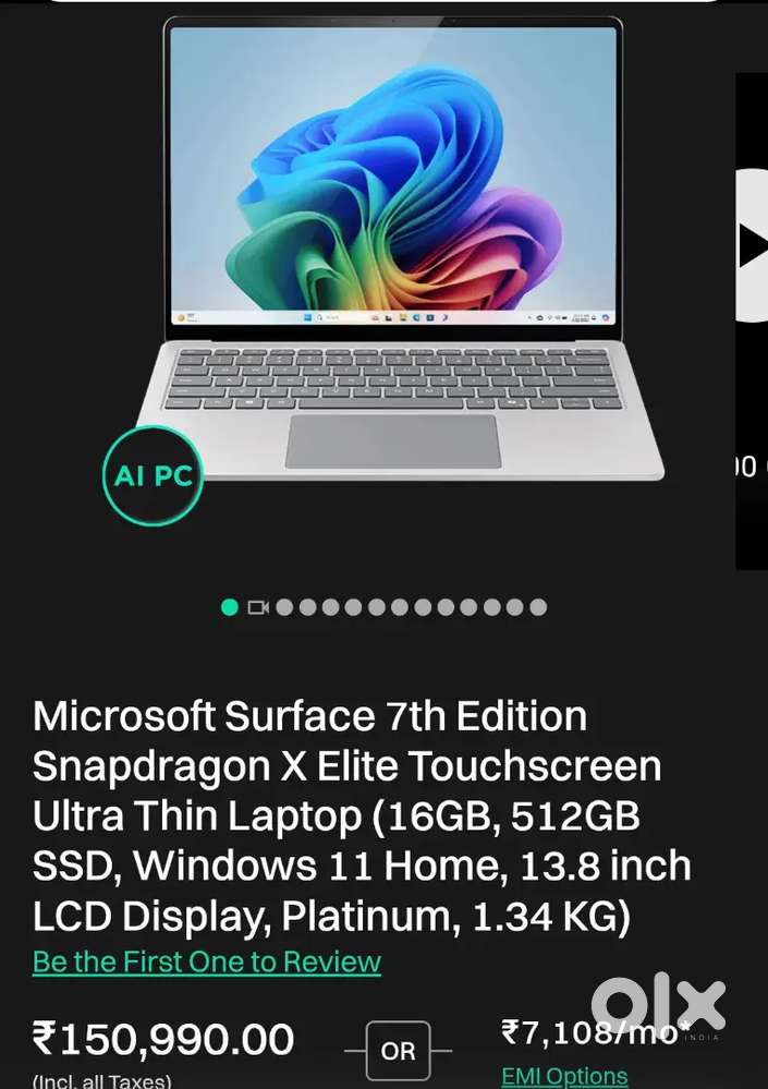 Surface Laptop Latest X Elite Copilot PC Like New