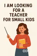 Looking teacher for 4 yer kid