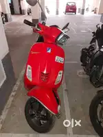 VESPA MATT RED DRAGON.  Left side damage