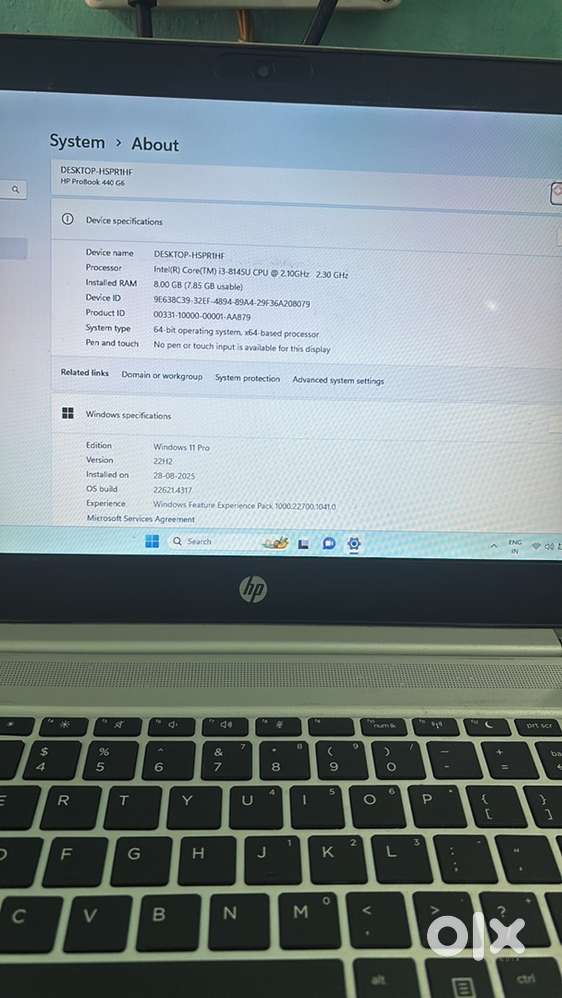 HP ProBook 440 G6 (Core i3 8th Gen / 8GB RAM / 256GB SSD / 14.1)