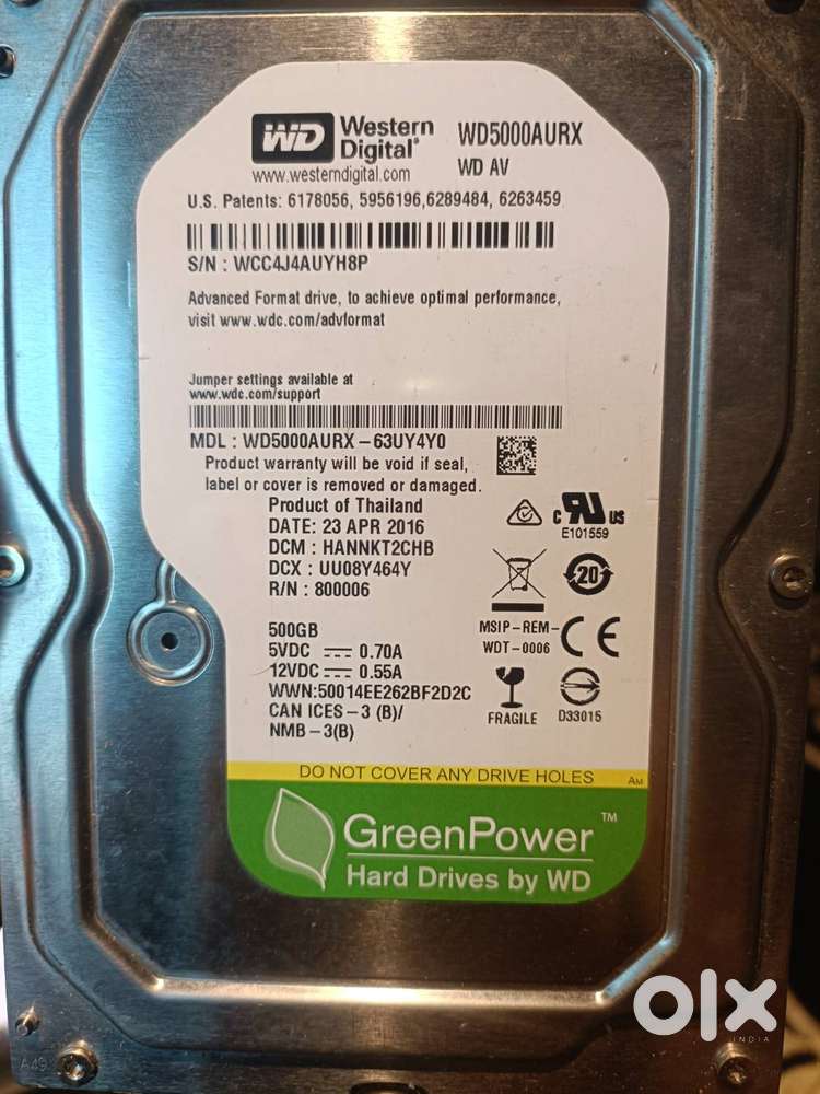 500 GB hard Disk