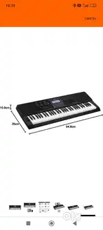 Casio CT-X870IN 61-Key PortableKeyboard,Black(10 महीने चला हुआ पियानो)