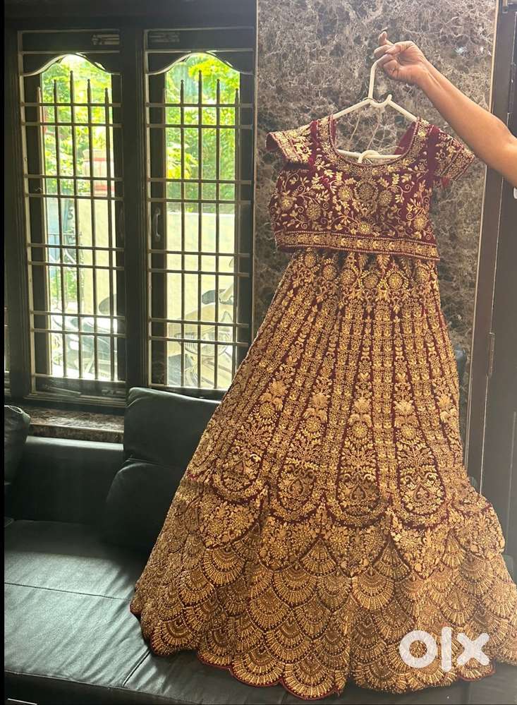 Beautiful Maroon Bridal Lehenga – Worn Only Once