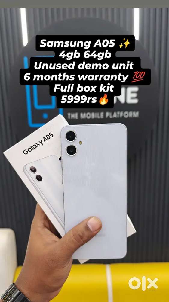 Samsung A05 4gb 64gb unused condition with 6 months warranty low price