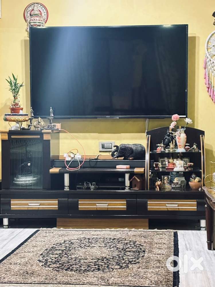 TV unit with 3 drawers and one crockery unit 65 inches length