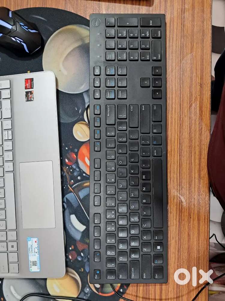 “Wired Slim DeLL  Keyboard + RGB Gaming Mouse Combo (Fully Working)”