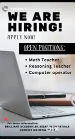 Wanted Teachers for Math, Reasoning,English and Computer