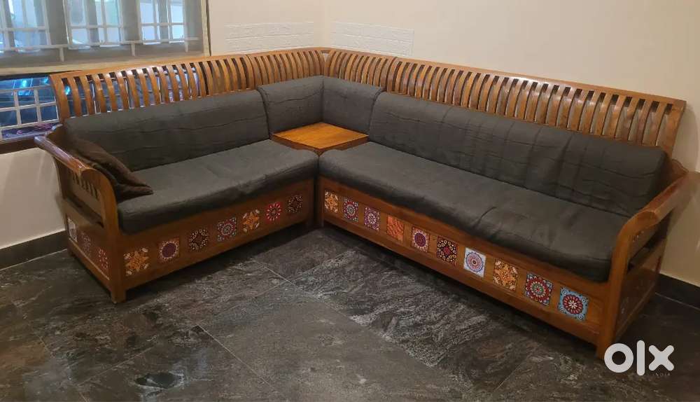 Teak wood sofa