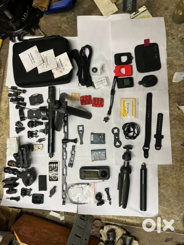 Insta360 X3 5.7K 360 Action Camera with accessories