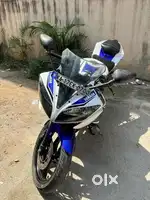 R15 v2 2013 model white nd blue colour