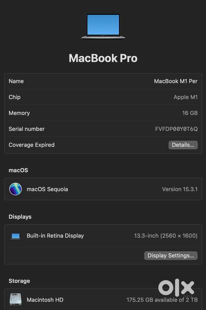 2TB Macbook Pro M1
